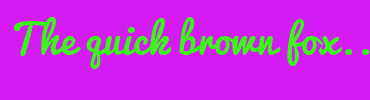 Image with Font Color 3CF61B and Background Color D41BF4